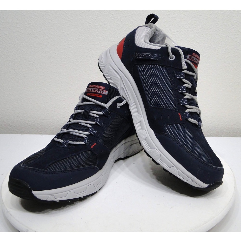 Skechers Relaxed Fit‎ Mens Navy Blue Memory Foam Sneakers 51893 NVRD Size 10.5